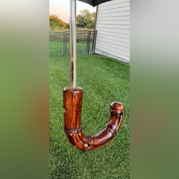 Vintage KNIRPS Black Italian Handl Umbrella - Picture 14 of 15